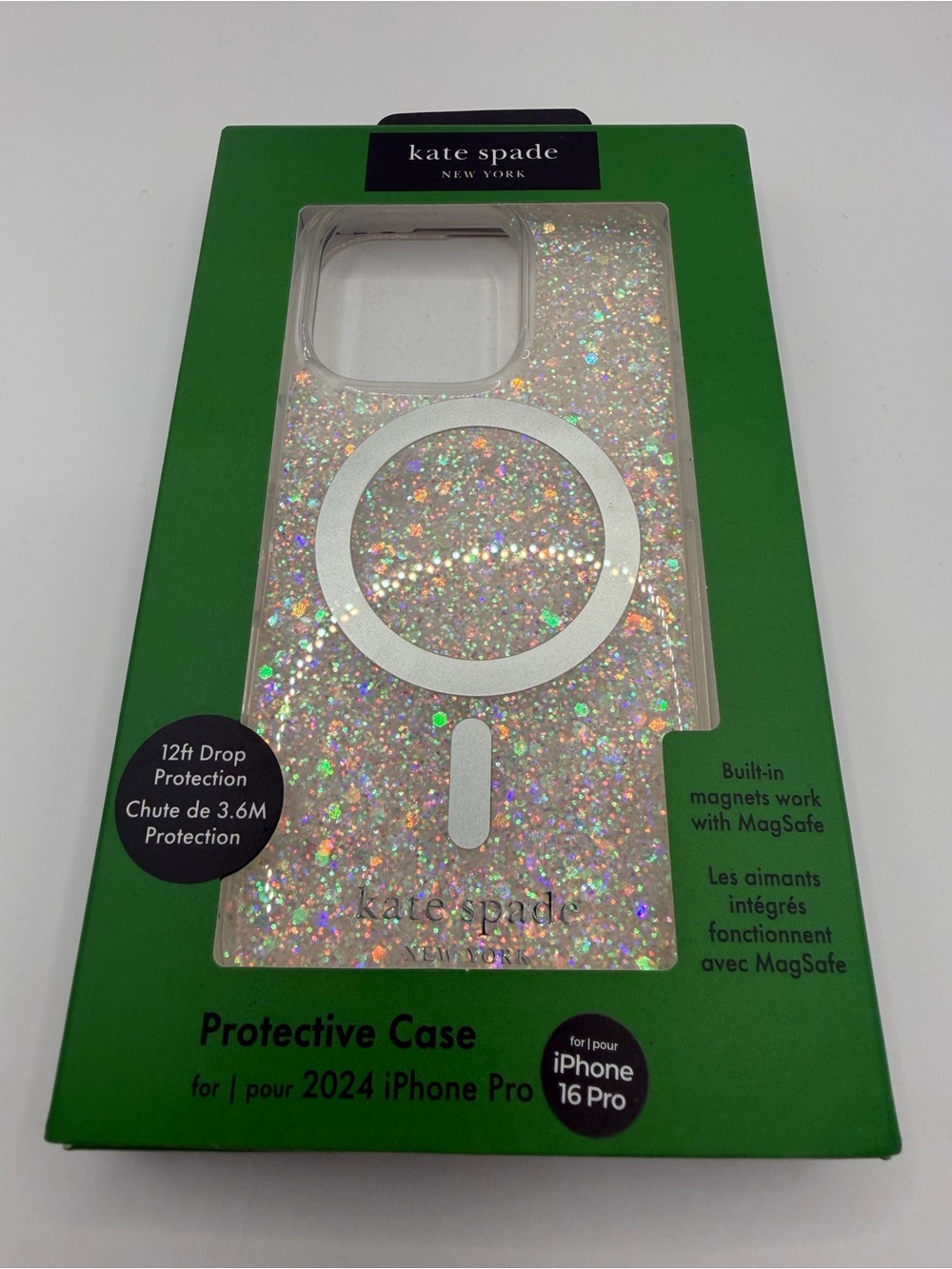 Kate Spade Iridescent Glitter MagSafe iPhone 16 Pro Case - Multicolor Sparkle